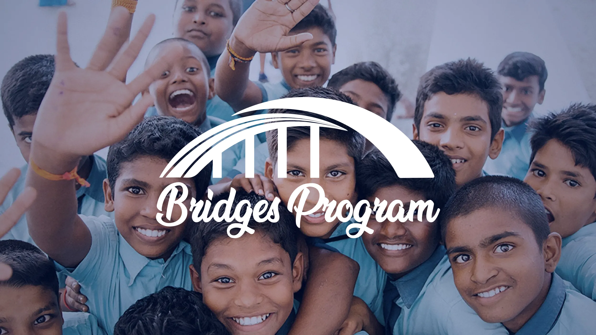 Children from the Bridges Program smiling together