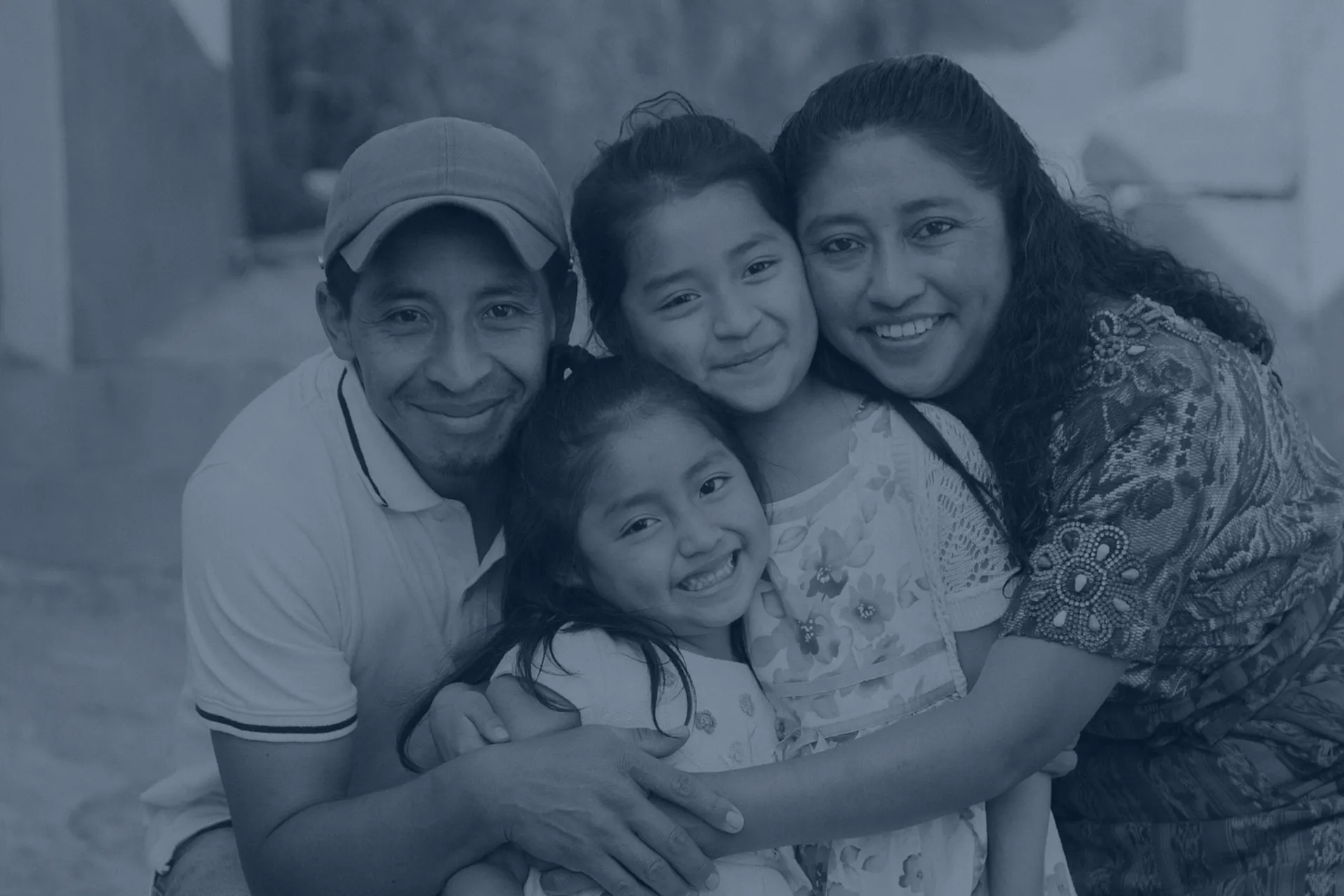 A family smiling together